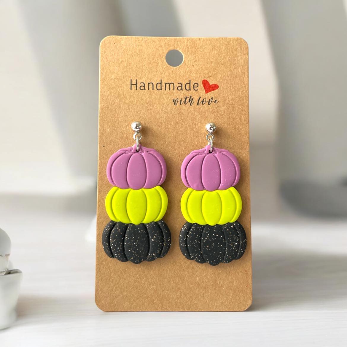 3-Tiered Pumpkin Earrings