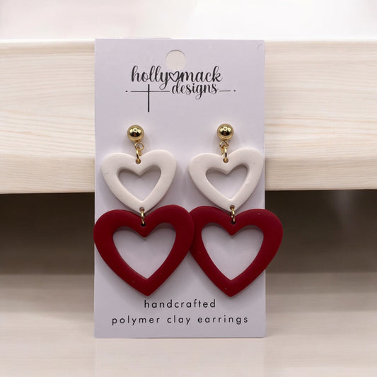 Double Heart Earrings