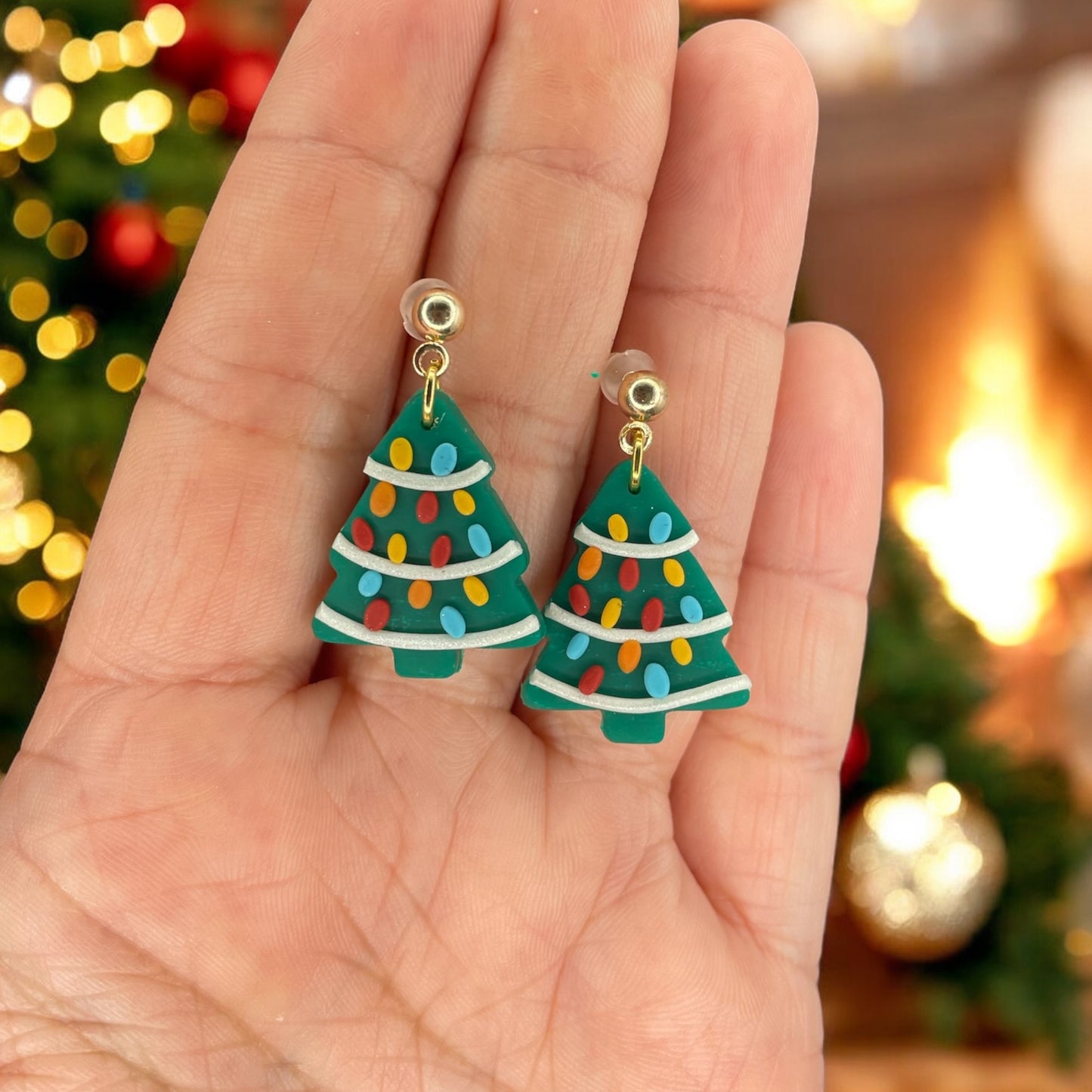 Christmas Tree String Lights Earrings