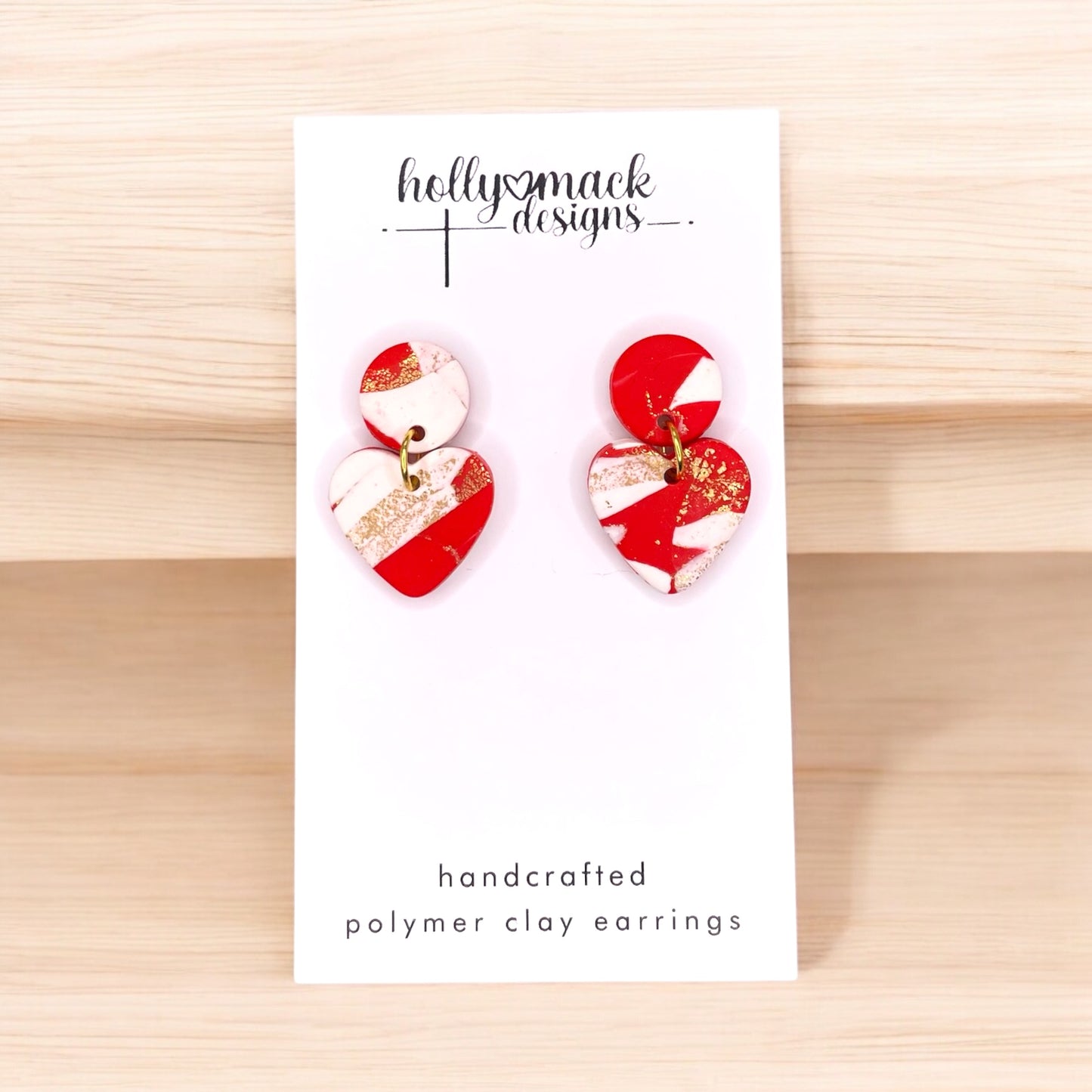 Small Heart Dangle Earrings