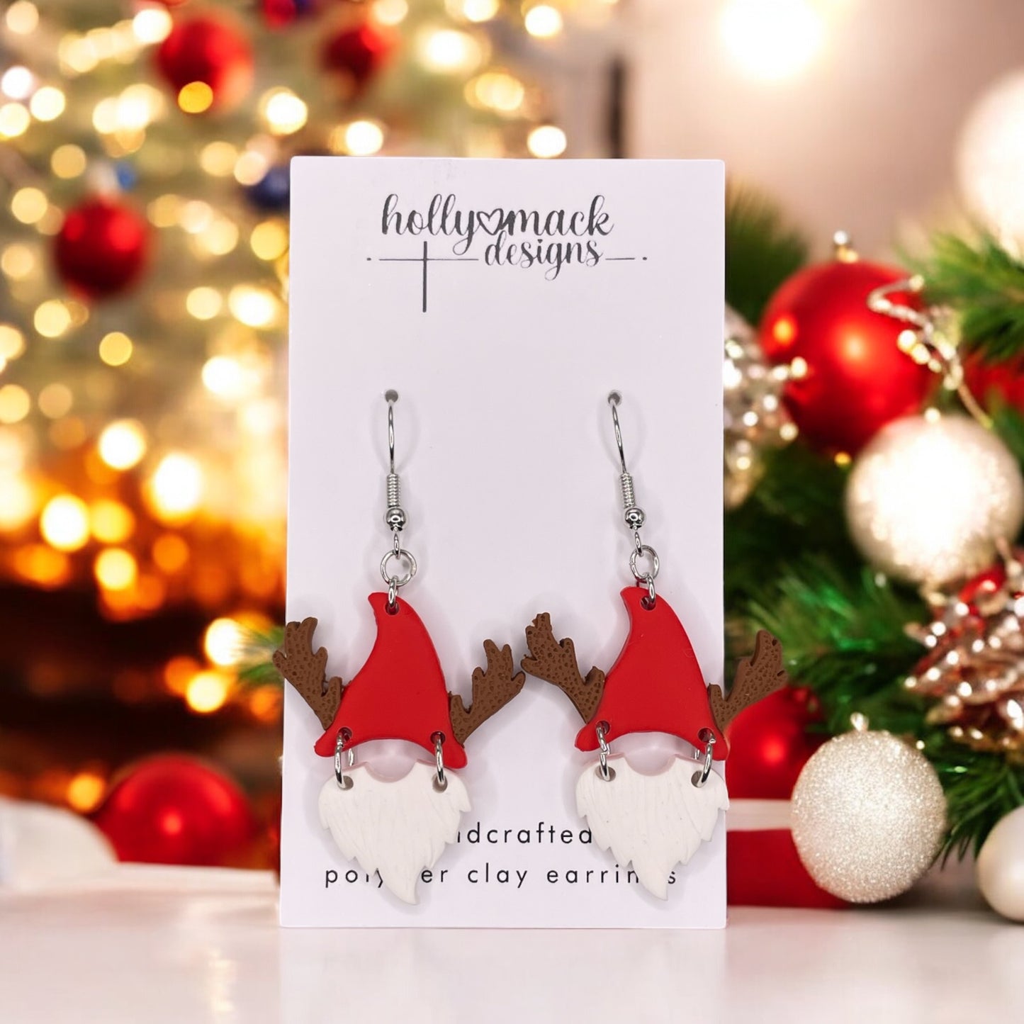 Gnome Santa Dangle Earrings