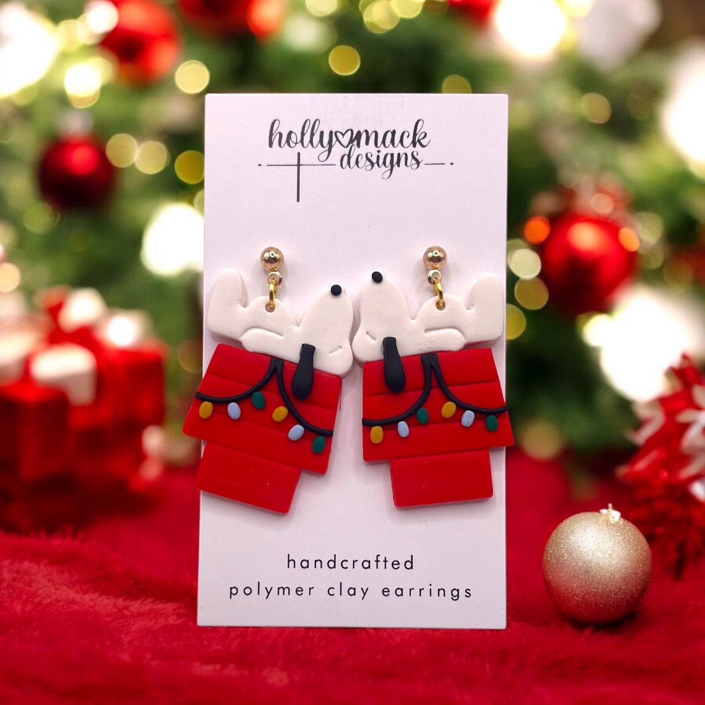 Christmas Dog House Earrings